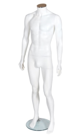 2001223 White Male Headless Display Mannequin