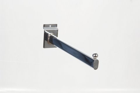 Pack of 10 Slatboard Clothing Shop 10 Notched Chrome Arm for Slatwall Panels